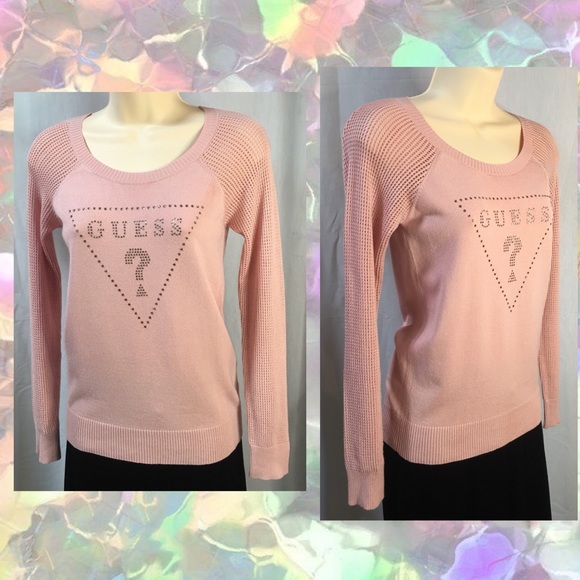 Authentic Guess pastel pink and embellished jumper - Picture 12 of 12